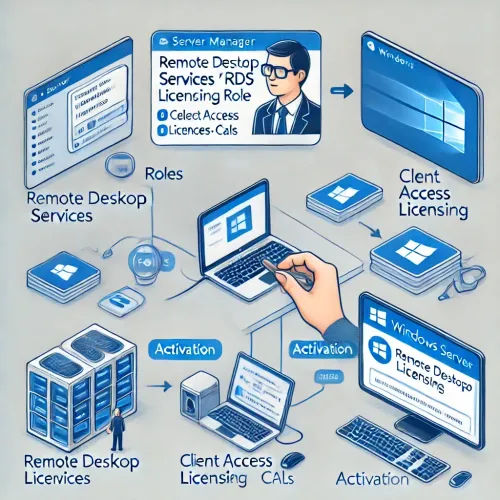 How to Install and Activate the RDS Licensing Role and CALs on Windows License Server